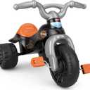 Fisher-Price Toddler Tricycle Harley-Davidson Tough Trike, Toy Bike with Handlebar Grips & Storage for Outdoor Play Kids Ages 2+ Years