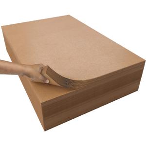 Kraft Paper Sheets - 15 x 20 in. - 480 Sheets of Brown Wrapping Paper – Heavy Duty Craft Paper for Shipping - Light Brown Construction Paper - 80 GSM - 1000 Square feet