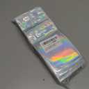 ANZNKU 100 Pack Mylar Bags Reasealable Holographic Bags, Smell Proof Bag Zipper Pouches with Clear Window, Jewelry Easter Candy Sealable Bag for Packaging Sample Party Favor (3.9 x 7.1 Inch)