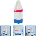 BESTOYARD Fishing Marker Buoys Floating Fish Label Ornament 2.75X2.75X10.23 Inch Nautical Buoy Decor for Mediterranean Style Wall and Window Hanging Beach Theme Home Decoration