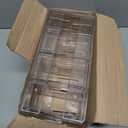 Hpring 4 Pack Upgraded Clear Acrylic Kids Shoe Rack for Toddler & Baby, 4 Sections kids shoe organizer Have Enough Space, Sturdy Shoe Shelf & Multi-Use Desk File Sorter Book Purse Organizer (Clear) 