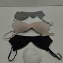 4 Pack Wirefree Bra - Women's Flexible Soft Foam Wireless No Wire Soft Pad T Shirt Bra Value Pack ((32) 32A)