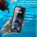 YOGRE for iPhone 17 Pro Case Waterproof, Built-in Screen Protector Protector Cover Compatible with MagSafe[Full Body Shockproof][IP68 Waterproof][Dustproof]for iPhone 17 Pro Case 6.3 inch Black/Clear