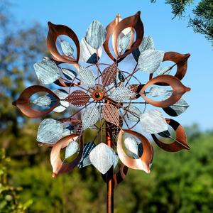 Wind Spinners Outdoor for Yard and Garden, 84 Inch Metal Large Outdoors Windmill Kinetic Wind Spinner, Outside Decor for Yard Art Lawn Backyard Landscape Patio(24" W x 84" H)