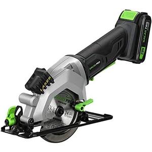 GALAX PRO Mini Circular Saw, DC20V 4-1/2" Cordless Circular Saw with 2.0Ah battery, Laser Guide, Rip Guide, 2 Pcs Blades(24T+ 60T), 3400RPM, Max Cutting Depth 1-11/16"(90), 1-1/8"(45) GALAX PRO Mini Circular Saw, DC20V 4-1/2" Cordless Circular Saw with 2.0Ah battery, Laser Guide, Rip Guide, 2 Pcs Blades(24T+ 60T), 3400RPM, Max Cutting Depth 1-11/16"(90), 1-1/8"(45)
