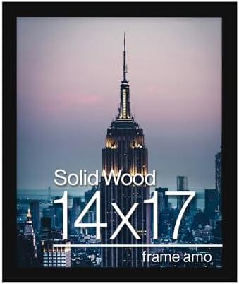  Frame Amo 4x12 Black Modern Picture Frame, 1 inch Border, Acrylic Front, for Wall or Table