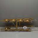 Siljoy Modern Crystal Chandelier 16 Lights Rectangular Gold 2-Tiers Raindrop Crystal Chandelier Oval Adjustable Hanging Pendant Ceiling Light Fixture for Dining Living Room Kitchen Island 35.4 Inch