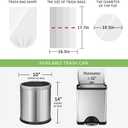 200 Counts 2 Gallon (1.8-2 Gal) Small Trash Bags Garbage Bags by RayPard, fit 1.6,1.8,2,2.2 Gal Waste Basket, 6.5-7 Liter Strong Trash Can Liners for Home Office Kitchen Bathroom Bedroom, Clear