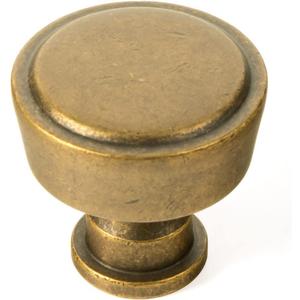 Goo-Ki 6 Pack Antique Brass Drawer Knobs Kitchen Cabinet Hardware - Solid Zinc Alloy Vintage Bronze Retro Knob Ancient Single Hole Bar Handles Pull for Closet Wardrobe Dresser Cupboard