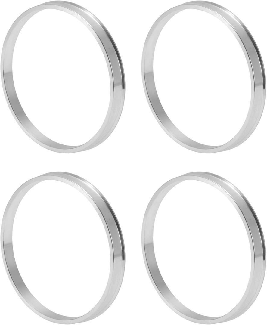 Car Wheel Hub Centric Rings OD 93.1mm to ID 87.1mm Wheels Center Shaft Shock Absorbing Hubrings Aluminum Alloy Silver Tone Durable