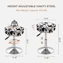 LITZFUR Adjustable Vanity Stool, Swivel Makeup Chair for Vanity