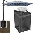 Dolibest Heavy Duty In-Ground Umbrella Base, All-Steel Ground Umbrella Stand, Universal Patio Umbrella Anchor, Space-Saver Design for Outdoor Offset Cantilever and Middle Pole Patio Umbrellas