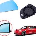 Side Mirror for Tesla Model 3 2017-2025 Rear View Mirror with Anti Glare Panoramic Blue Glass Lens and Heat defogging (1 Pair)