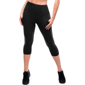 SINOPHANT High Waisted Leggings with Pockets Women, Full Length Capri Buttery Soft Stretchy Yoga Pants(Capri Black, S-M)