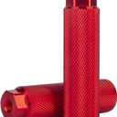 Bike Pegs 2Pcs Aluminum Alloy Anti-Skid Lead Foot Bicycle Pegs 3/8 inch Axles (Red)