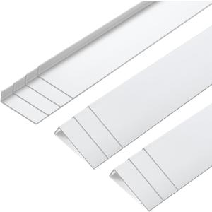 Sasylvia 10 Pcs 3 x 1 x 48 Inches Wall Corner Protector Guards, Avoid Scratching Scuffs, White Vinyl Corner Trim Molding, Ease Install & Cleaning for Door Countertop Furniture Cabinet Protection