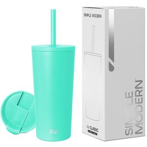 Simple Modern Classic Tumbler with Straw Lid | Insulated Iced Coffee Cup Reusable Stainless Steel Water Bottle Travel Mug | Gifts for Women Men Her Him | 20oz | Tropical Wave