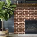 Commomy 3D Peel and Stick Brick,Ultralight Thin PVC Faux Brick Wall Panels,10 Pcs 15.74"x11.8" Fake Brick Tiles for Quick Intall Interior Kitchen,Bedroom,Living Room,RV,Not Real Brick,Not Heavy Tiles