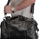 Travel Leather Bag - Genuine Duffel Bag Overnight Weekender for Men & Women, 18in x 11in x 9in