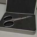 BEZOX Nail Scissors with Sharp Curved Blade - Nail Maintenance Toenail and Fingernail Scissor with Ergonomic Design for Men & Women (Shiny Silver)