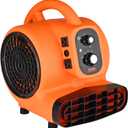 VEVOR Air Mover, 1/4 HP 1000 CFM Carpet Dryer for Cooling and VentilatingPortable Floor Blower Fan, 4 Blowing Angles and Time Function, Adjustable Blow Angle for Janitorial, Home, Commercial Use tested works