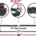 A2ZCARE Deluxe Tricep Rope Cable Attachment, 27 & 36 Inch Rope Length, Non-Slip & Easy to Grip with Snap Hook for Gym & Home Workout