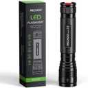 RECHOO S2000 LED Flashlight High Lumens, Super Bright, Powerful, Mid-Size Tactical Flashlight with 3 Modes, Zoomable, Water Resistant Flashlights for Home, Emergencies, Camping, Outdoor Use (1 Pack)