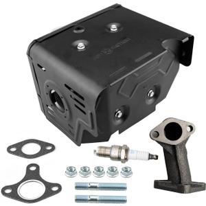 HZ Muffler Assembly Exhaust Pipe Kit for Honda GX340 11HP GX390 13HP GX420 16Hp Engine Harbor Freight Predator 420cc Engine