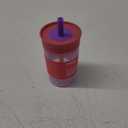 Owala Kids BPA-Free Plastic Tumbler with Spill Resistant Flexible Straw, Easy to Clean, Kids Water Bottle, Great for Travel, Dishwasher Safe, 15 Oz, Pink and Purple (Lilac Rocket)