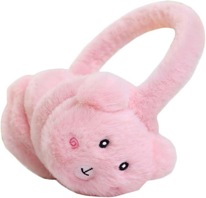 PURFANREE Kids Winter Earmuffs Plush Warm Cute Fox Ear Warmers Earflap Cute Cartoon Earmuff for Boys Girls Baby Toddlers 