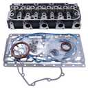 Complete Cylinder Head 1G091-03044 1G060-03042 with Full Gasket Set Compatible with Kubota V1505 V1505D V1505T V1505E Engines New Holland L555 L553 Bobcat Skid Steers Hitachi Excavators