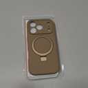 Magnetic for iPhone 17 Pro Case with 2X Privacy Screen Protector, Compatible with MagSafe, Integrated Camera Control, Premium Silicone Shockproof Protective Cover with Kickstand-Desert Brown