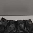 SweatyRocks Women's Vintage PU Leather Shorts Low Rise Club Party Shorts Streetwear (Black)