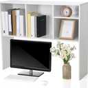 Briwooody Dorm Desk Hutch Desktop Bookshelf for College Office, White
32 x 8 x 25 Inch Desk Bookshelf with 5 Shelves 3-Tier Wood Countertop, Desk Shelf Organizer Top Only, Easy Installation