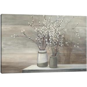 Modern Farmhouse Wall Art - Floral Canvas Art for Living Room & Bedroom, Dogwood in a Vase - Vintage Country Room Decor, 28x40 Inches