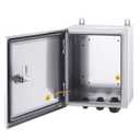 IP65 Weatherproof Stainless Steel Box Wall-Mounted Electronic Equipment Enclosure Box with Mounting Plate and Wall Bracket (12'' x 10'' x 6'')