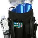 Intech Golf Bag Cooler and Accessory Caddy, Portable Soft Sided 10-Can Insulated Cooler Bag, Fits on a Golf Cart, Push Cart or Carry