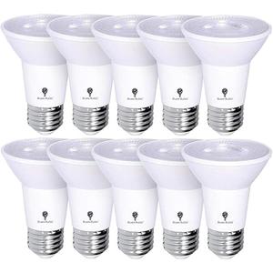 10 Pack PAR20 Outdoor LED Flood Light Bulb 8W 75 Watt Equivalent 500 Lumens Dimmable Waterproof E26 4000K Cool White LED Flood Light Bulbs for Security Spotlight Indoor Led Recessed Light Bulbs