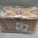 Handwoven Wood Chip Picnic Basket with Double Folding Handles & Removable Liner – Ideal for Storage, Gift Packing, Easter, Camping, and Birthdays, White Large