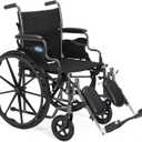 Invacare Wheelchair for Adult, Compact Folding Manual Wheel Chair with Flip-Back & Removable Desk-Length Arms, Fold-Down Backrest, Lightweight Design, Swing-Away Footrests, 300lb Weight Capacity