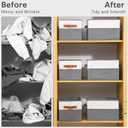 4 Pack Large Storage Bins with Handle,Collapsible Storage Basket for Shelves,Fabric Closet Organizer for Organizing Clothes Blanket,Decorative Dorm Organizers and Storage