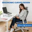 Ganondorf Extra Large Recliner Seat Cushion for Elderly Tufted Furry Booster Foam Cushion, Pressure Relief for Long Sitting Orthopedic Chair Cushion for Recliners Office Chairs, Navy