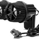 hygger 4200GPH Double Head Aquarium Circulation Pump, Quiet 12W Aquarium Wave Maker, with Strong Magnetic Suction Base, 360Adjustable Power Head, for 110~240 Gal Tank