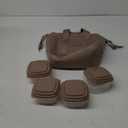 Fit & Fresh Remi Neoprene Lunch Bag For Women - Meal Prep Kit with Containers & XL Ice Pack, Self Insulating Neoprene-like Material, Machine Washable Lunch Bag, Tear-Resistant, Stain-Resistant, Taupe (Large)