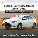 EcoNour Windshield Sunshade for Toyota Corolla 2014-2017 2018 2019 L, LE (Eco/Plus), S, SE, XLE, XSE Sun Visor for Front Windshield & Window Sun Shade Cover, UV Heat Protector, Car Accessories