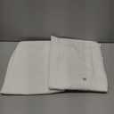 Mens Long African 2 Piece Set Nigerian Dashiki Metallic Traditional Suit Gold Stamp Printed Shirt and Pants Outfit (X-Large, White)