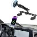 for 2022-2026 Chevrolet Silverado & GMC Sierra Phone Charger Mount, 2022+ Chevy Silverado & Sierra 1500/2500/3500 Wireless Charging Phone Holder, for 13.4" Touchscreen, Adjustable for All Smartphones