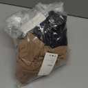 4 Pack Women's Thermal Shirt Fleece Lined Long Sleeve Scoop Neck Top Undershirt Fitted Winter Base Layer Underwear (Medium, Black, White, Light Coffee, Light Mixed Gray)