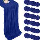 6 Pack Royal Blue Table Runner 10ft Boho Gauze Fabric Cheese Cloth Table Runner 35 x 120 Inch Rustic Sheer Runner for Holiday Baby Shower Home Dcor Party Wedding Decoration