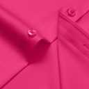 J.VER Men's Dress Shirts Solid Long Sleeve Stretch Wrinkle-Free Formal Shirt Business Casual Button Down Shirts (Pink)